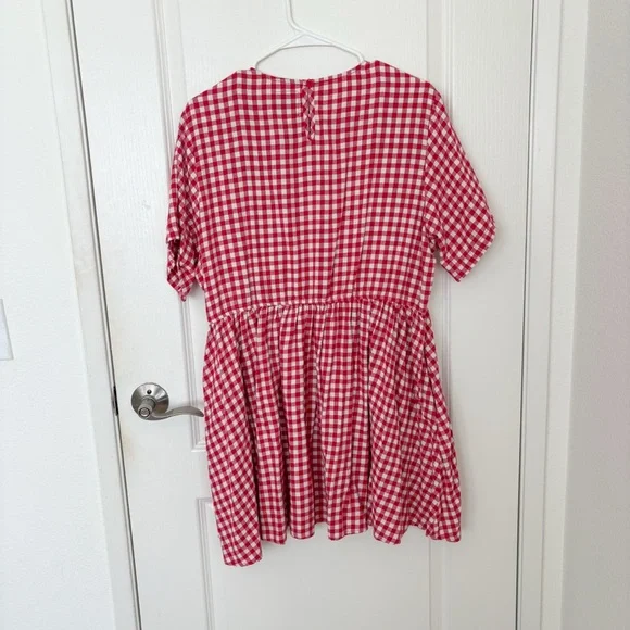 Shiny by Nature Gingham Red Dress - Picture 5 of 5